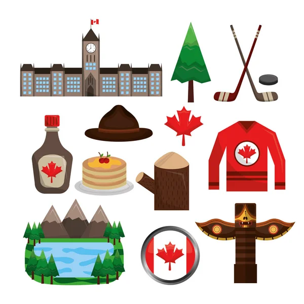 Canada país americano — Vector de stock