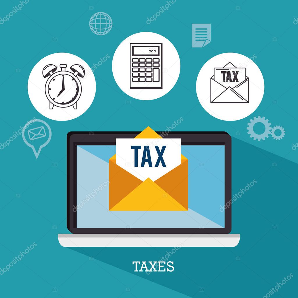 tax day time set icons