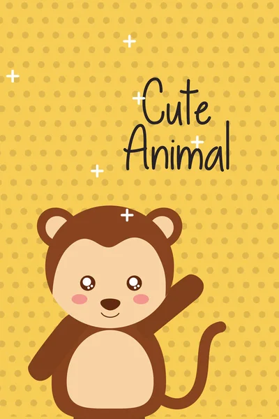 可爱的动物漫画 — 图库矢量图片