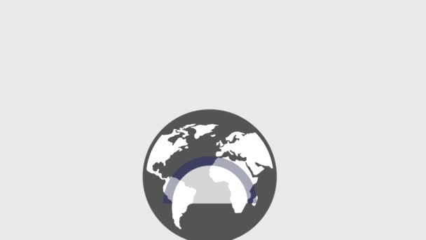 Mapa del puntero del mundo ubicación en Inglaterra — Vídeos de Stock