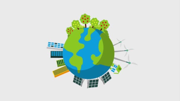 Ekologická energie obnovitelná — Stock video