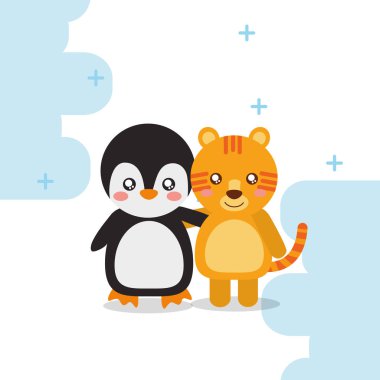 Sevimli hayvan çizgi filmi