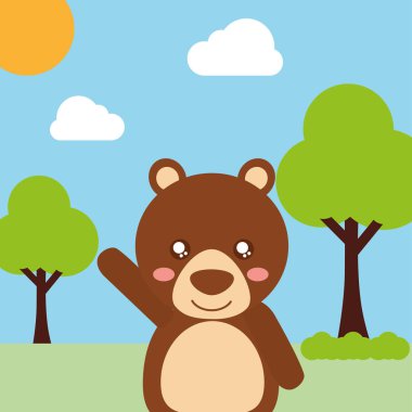 Sevimli hayvan çizgi filmi