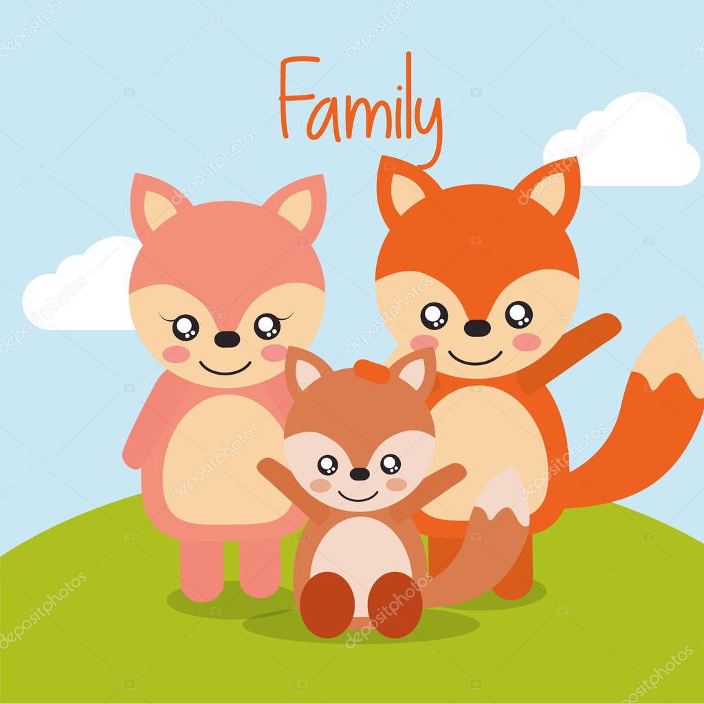 Animales animados lindos | animales de dibujos animados lindo — Vector
