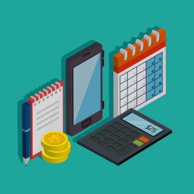 GST zaman öğeleri Icons set