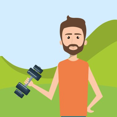 adam ağırlık kaldırma alanında