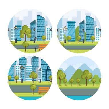 kentsel cityscapes sahneleri ayarla