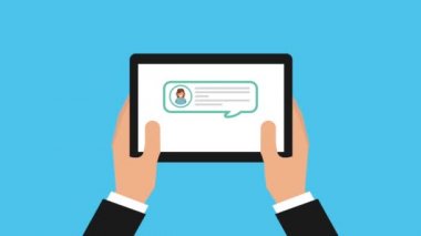 Sohbet iletisi dijital animasyon hd