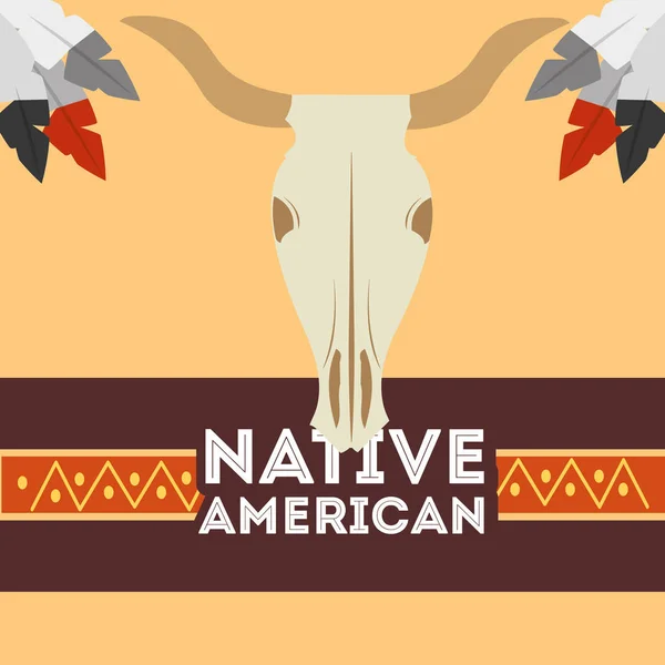 Desenhos animados de povos american nativos — Vetor de Stock