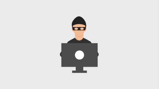 Cyber-Sicherheit Daten Animation hd — Stockvideo