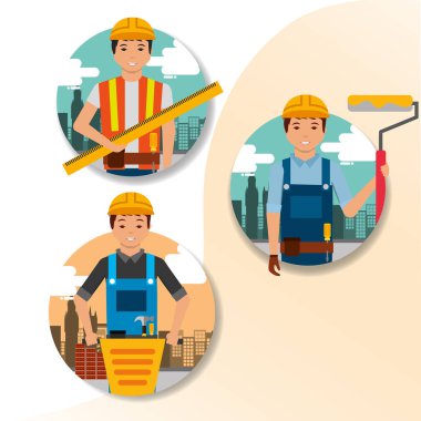 İnşaat insanlar araçları