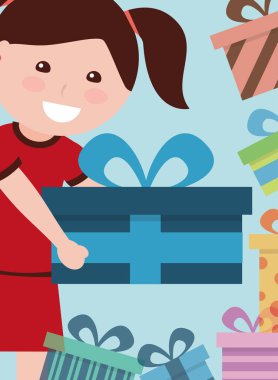 çocuklar hediye kutusu görüntü