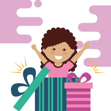 çocuklar hediye kutusu görüntü