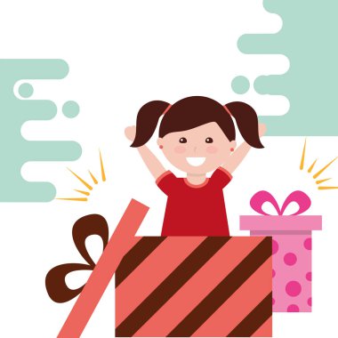 çocuklar hediye kutusu görüntü