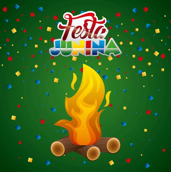 Festa junina feste estive — Vettoriale Stock