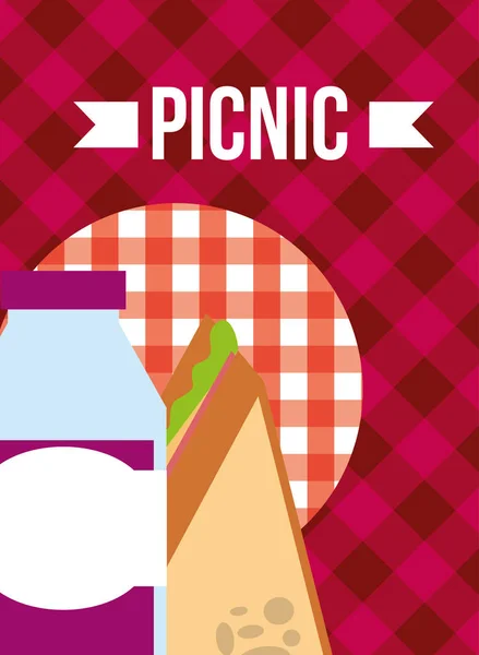 Зображення їжі пікнік — стоковий вектор