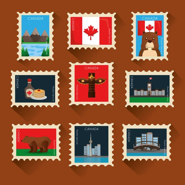 Kanada land symboler — Stock vektor