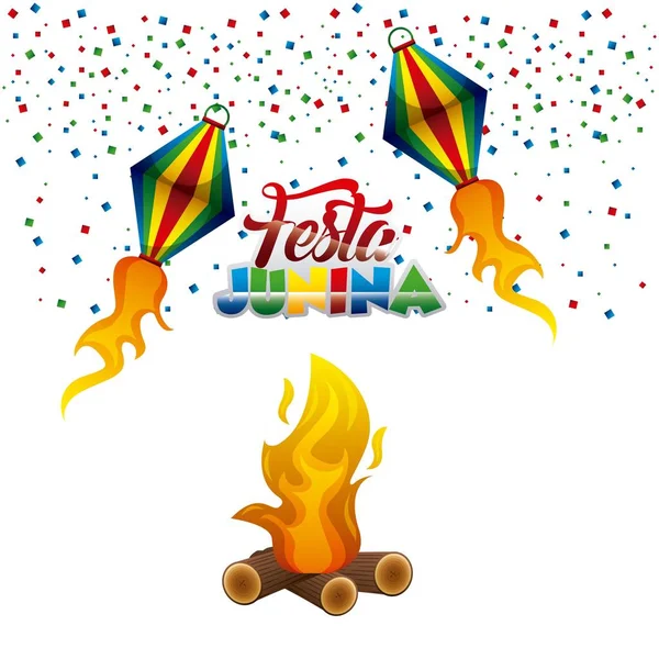 Festa junina summer parties — Stock Vector