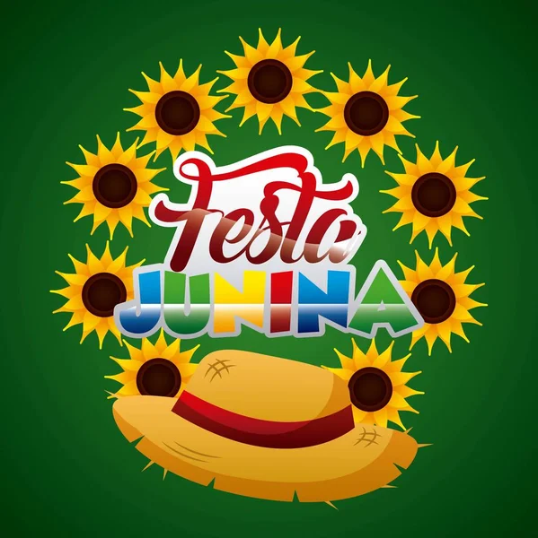 Festa junina fêtes d'été — Image vectorielle
