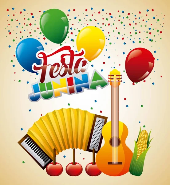 Festa junina fêtes d'été — Image vectorielle