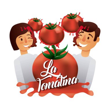 la tomatina festival clipart