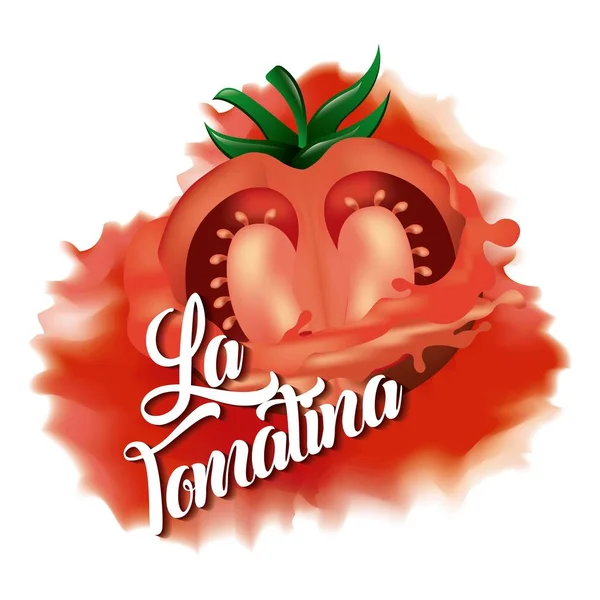La tomatina Festiwal — Wektor stockowy