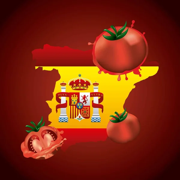 La tomatina festival — Stok Vektör