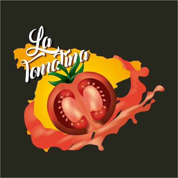 라 Tomatina 축제 — 스톡 벡터