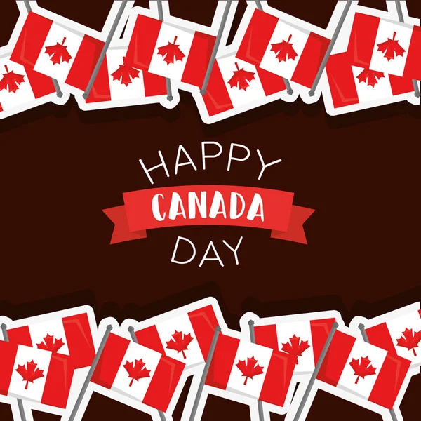 Feliz dia do Canadá —  Vetores de Stock