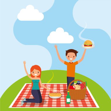 mutlu insanlar piknik