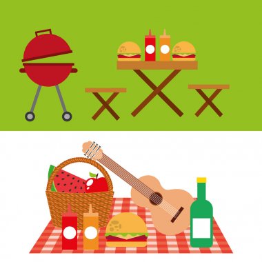 Piknik parti sahne simgesi
