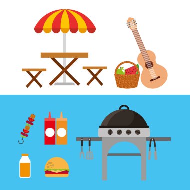 Piknik parti sahne simgesi