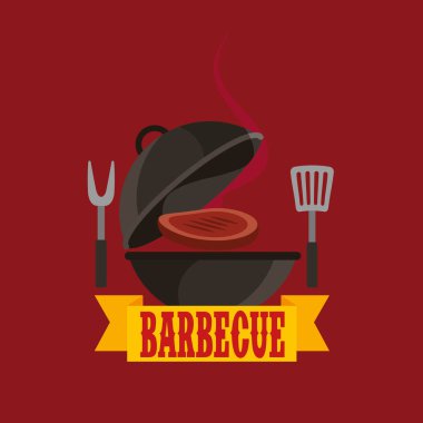 Barbekü kutlama kavramı simgeler