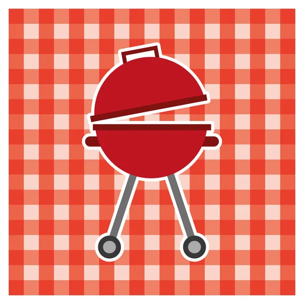 Picnic fiesta escena icono — Vector de stock