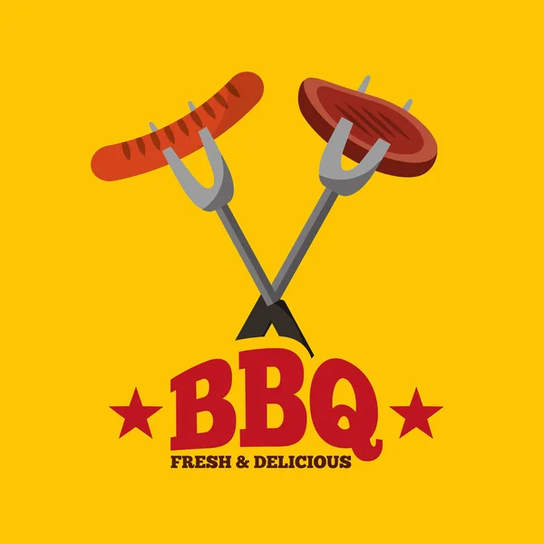 Barbecue feest concept pictogrammen — Stockvector