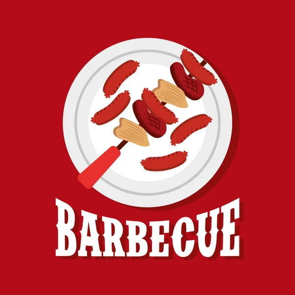 Barbecue celebration concept icons — Stock Vector