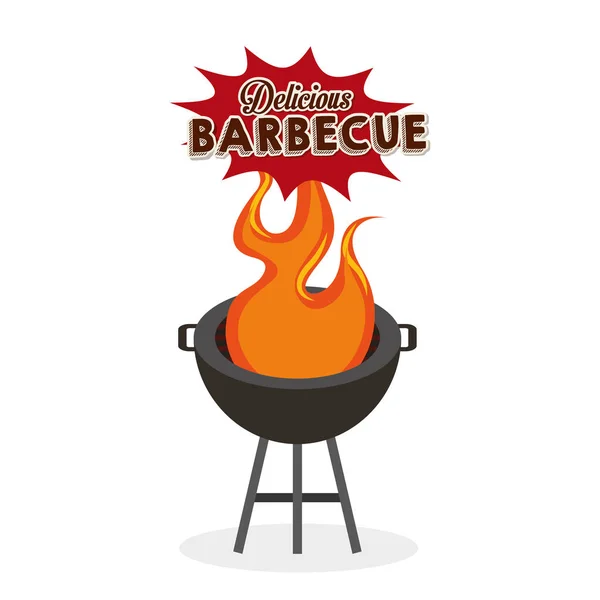 Barbecue celebration concept icons — Stock Vector