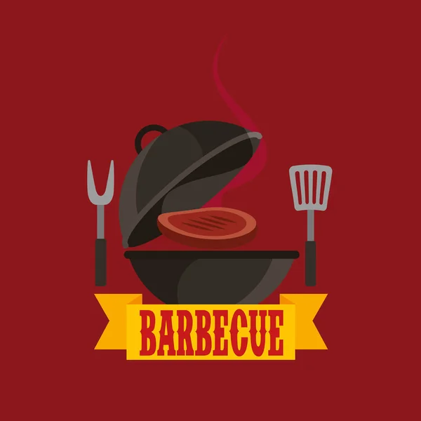 Barbecue feest concept pictogrammen — Stockvector