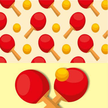 ping pong topu raket spor yarışması desen