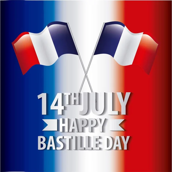 Día de la bastilla celebración francesa — Vector de stock
