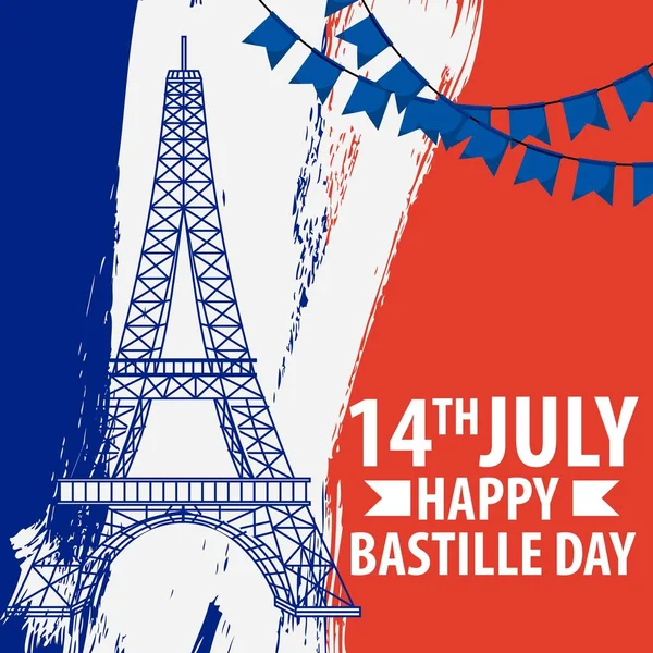 Bastille day french celebration — Stock Vector