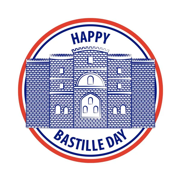 Γαλλική γιορτή της ημέρας στη Βαστίλλη — Διανυσματικό Αρχείο