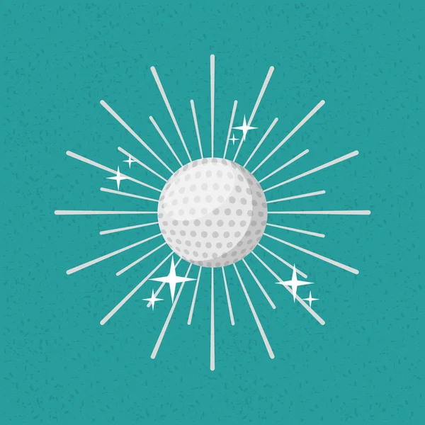 Palla sport golf sunburst colore sfondo — Vettoriale Stock