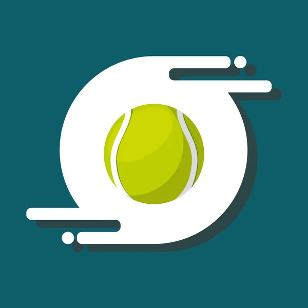 Balle de tennis équipement de loisirs sportifs — Image vectorielle
