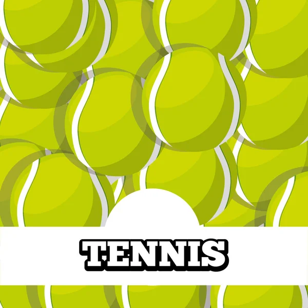 Balles de tennis fond de sport design — Image vectorielle