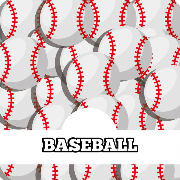 Baseball bollar idrott bakgrundsdesign — Stock vektor