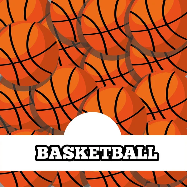 Balles de basket-ball sport fond design — Image vectorielle