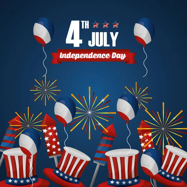 Καλή ημέρα της ανεξαρτησίας Αμερικής — Διανυσματικό Αρχείο