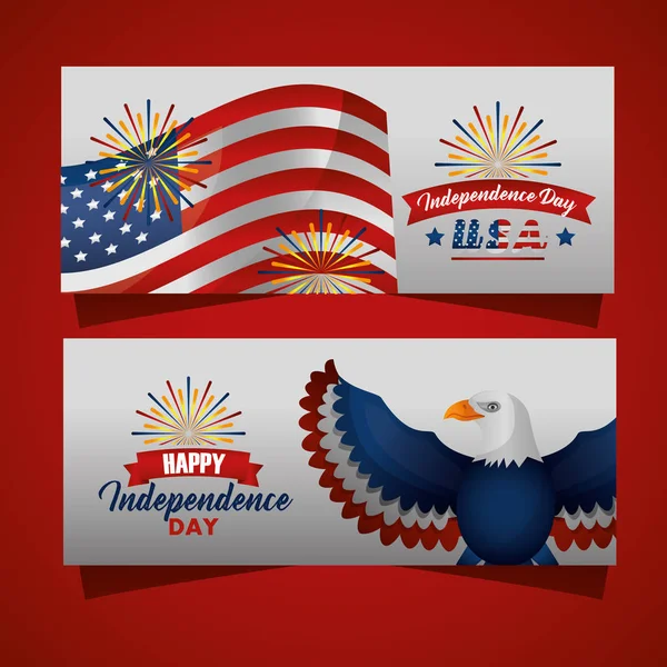 Happy independence day american — Stock Vector