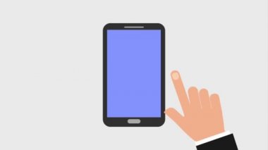 el dokunmatik ekran smartphone avatar ekran animasyon